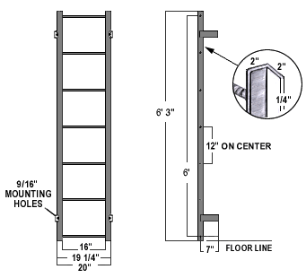 6' Steel Access Ladder