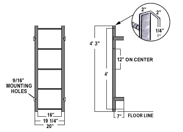 4' Steel Access Ladder