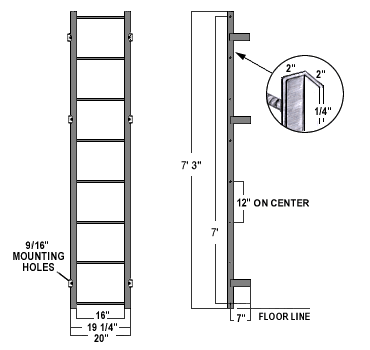 7' Steel Access Ladder
